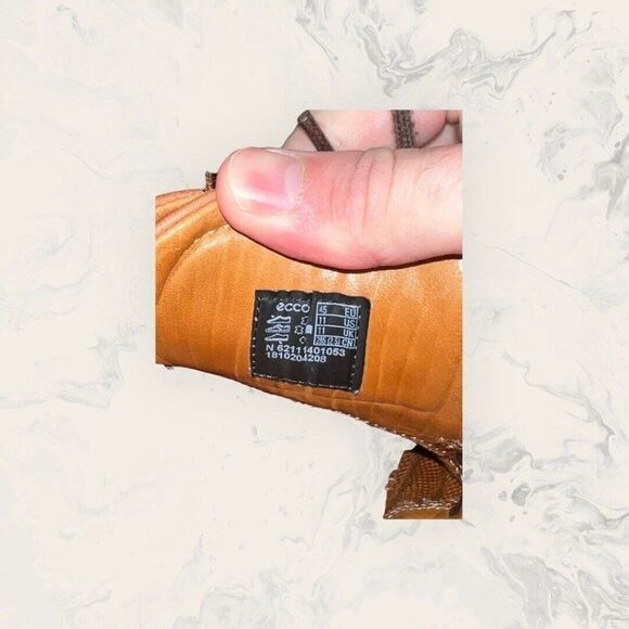 Ecco Holton Apron Toe Lace Up Cognac Brown Oxford Dress Shoe Mens Size 11 - Picture 8 of 8